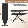 thumbnail image 2 of Ironing Board, Compact and Space Saver,Size 13 x 43, Metal Construction Ironing Boards with Extra Thick Heavy Duty Padded, Stable Structure,Skid Feet, Premium Iron Board, 2 of 6