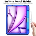 thumbnail image 5 of Dteck Luxury Business Case for iPad Air 11 inch 2025/2024 (M3/M2),Mangetic Leathe Card Slots Smart Case Built-in Pencil Holder Shockproof TPU 7 Viewing Angles Stand Folio Cover,Blue, 5 of 10