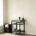 thumbnail image 4 of Funes 24" Single Sink Bathroom Vanity in Brushed Gold Frame White Top No Mirror, 4 of 7