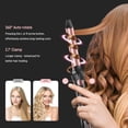thumbnail image 4 of Rotating Curling Iron - 3 in1 Automatic Curling Iron with Interchangeable CurlingWand, 3/4, 1 1/4, 1 Inch CurlingIron for Lasting Beach Waves, Adjustable Temp, Instant Heat, Dual Voltage (Black), 4 of 7