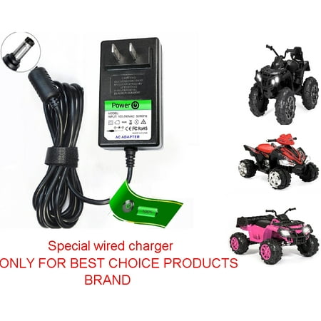 12V Circle Charger for Best Choice Products Brand ATV Quad Ride ON 12 Volt Power