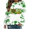 thumbnail image 2 of Jacenvly St. Patrick'S Day Shirts for Women Fashion Long Sleeve T-Shirts for Women Soft Comfortable Crewneck Sweatshirt Womens Printed T-Shirt Blouse Round Neck Casual Tops Green, 2 of 3