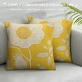 thumbnail image 3 of PIKWEEK  Yellow Lotus Leaves Cushion Cover Throw Pillow Covers for Sofa Home Decor Pillowslip Friends Gift  Pillowcase, 3 of 5
