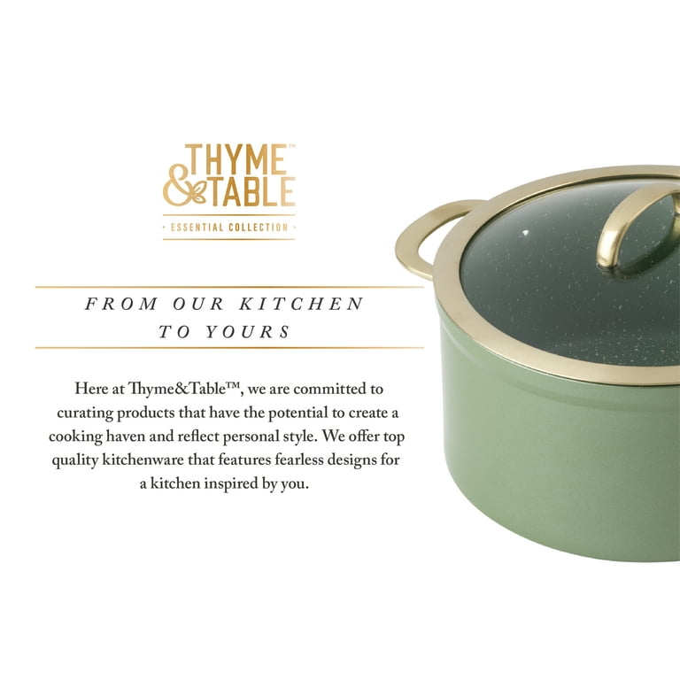 Thyme & Table Non-Stick 12 Piece Gold Pots And Pans Cookware Set -  Walmart.com