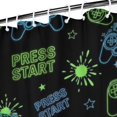thumbnail image 3 of Neon Games Element Black Pattern Shower Curtain 72"x84" ,Bathroom Decorative Shower Curtains Set with 12 Hooks,Modern Waterproof Washable Shower Curtain, 3 of 6