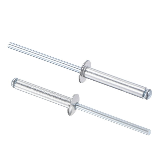 Unique Bargains 4mm Diameter 25mm Grip Length Silver Tone Aluminum Blind Rivets 60 Pack