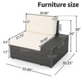thumbnail image 4 of Outdoor Patio Furniture Set, 2-Piece Wicker Rattan Chairs with Cushions, Perfect for Backyard, Porch, Garden, or Poolside Seating, Grey Wicker Design, Ideal for Patio Clearance Furniture, 4 of 5