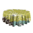 thumbnail image 5 of Round Waterproof Tablecloth 60×60 Inch, Dahlia Floral Reusable Indoor/Outdoor Durable Table Cover for Party Kitchen Dinner Room Decor, 5 of 6