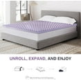 thumbnail image 4 of 2 Inch Egg Crate Memory Foam Full Mattress Topper, Soothing Lavender Infused, CertiPUR-US Certified, Cooling Sleep, Pressure Relief, 54"×75"×2", 4 of 6