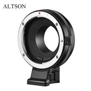 Angle View: ALTSON EF-FX Camera Lens Adapter Auto Focusing EXIF Transmission -shaking Compatible with FUJIFILM X-T1/X-T3/X-T4/XE-2/X- X-mount Mirrorless Cameras to Canon EF Mount Lens