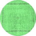 thumbnail image 1 of Ahgly Company Indoor Round Abstract Emerald Green Modern Area Rugs, 6' Round, 1 of 4
