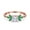 Rose, variant on Simulated Cubic Zirconia Size-5 Art Deco Engagement Ring Marquise Emerald Green 925 Sterling Silver