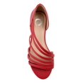 thumbnail image 3 of JOURNEE COLLECTION Womens Red Dorsay Asymmetrical Padded Strappy Divina Round Toe Slip On Dress Sandals Shoes 6 M, 3 of 4