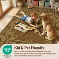 thumbnail image 4 of Design&I 9'x12' Washable Area Rug Giant Skid-Resistant Bandana Motifs Border Distressed Lone Southwestern Repeat Vintage Flowing for Great Room, Large Living, 4 of 7