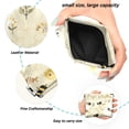 thumbnail image 2 of PU Leather Coin Purse Wallet Compact Water-Resistant Card Cases Money Organizers Cute Bees and Honeycomb Pattern, 2 of 7