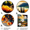 thumbnail image 3 of Designart "Cloudy Sunburst Over Mountains II" Landscape Mountains Metal Wall Art Prints, 3 of 5