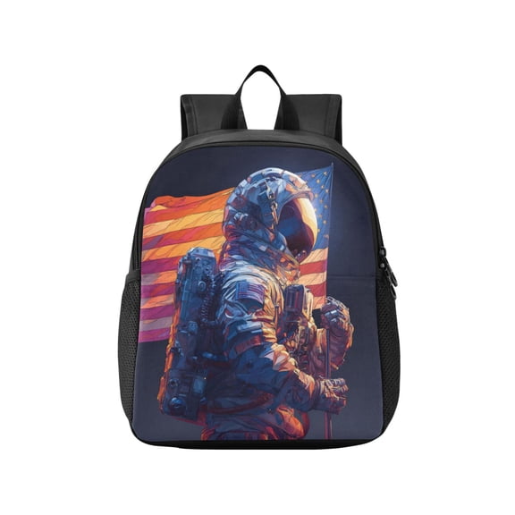 Toddler Backpack American Astronaut Waterproof Lightweight Backpack Casual Mini Daypack for Daycare & Travel