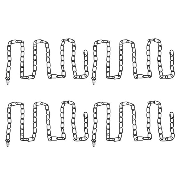 Uxcell 6 Ft Light Fixture Chain, 4 Set Lighting Chain with Quick Link Connectors Up to 110 lbs Black