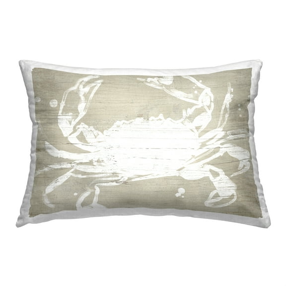 Stupell Industries Rustic Marine Crab Decorative Printed Throw Pillow, 14 x 20