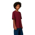 thumbnail image 4 of Zfeel Kids Breathable Moisture-Wicking T-Shirt, Comfortable Short Sleeve Casual Tee, Maroon, XL, 4 of 6