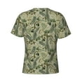 thumbnail image 6 of Vsdgher Tropical Plants Green Print Men's Dry Fit Mesh Athletic Shirts Moisture Wicking Tennis T-Shirt Tops, 6 of 9