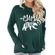 thumbnail image 1 of Camiseta de manga larga suave y cómoda para mujer para uso diario, fiestas y citas. Sudadera con cuello redondo y estampado de oso en color negro y verde, talla XL, 1 of 5