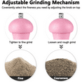 thumbnail image 3 of Wheat orange rod pepper grinder Coarse salt pepper grinding seasoning bottle Manual pepper grinder, 3 of 5