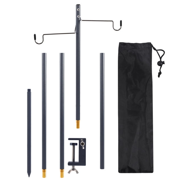 Light Stand Plegable Colgando Soportes Cantente Pesca Caminata Picnic