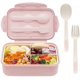 thumbnail image 1 of Bento Boxes For Adults - 1400 Ml Bento Lunch Box For Kids Childrens With Spoon & Fork - Durable, 1 of 4