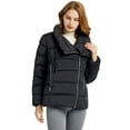 thumbnail image 2 of Orolay Hooded Down Jacket Women Winter Stand Collar Oblique Placket Puffer Coat, 2 of 5
