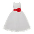 thumbnail image 2 of Ekidsbridal Girl Baptism Flower Girl Dress - Ivory Lace Heart Cutout with Tulle 172T-A (Size: 2-14), 2 of 3