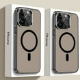 thumbnail image 3 of New Luxury Matte Laser IMD Colorful Magsafe Magnetic Case For iPhone 16 15 14 13 12 11 Pro Max Plus Acrylic Protection Cover White For iPhone 11 Pro, 3 of 6