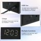 thumbnail image 3 of Muyoka Reloj despertador digital LED Reloj de cubo de madera USB / Mini reloj de escritorio iluminado con batería con control de voz Muyoka Hogar, 3 of 7
