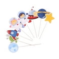 thumbnail image 2 of KAKOWELY 16 adornos para cupcakes de astronauta espacial, decoración para tartas, fiestas temáticas espaciales, fiestas de cumpleaños infantiles, baby shower, tamaño pequeño., 2 of 5