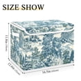 thumbnail image 5 of Yayeee Collapsible Cube Storage Bin with Lid Fabric Closet Decorative Basket with Handles, Green Flourishing Garden, 5 of 7
