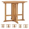 thumbnail image 2 of vidaXL Folding Patio Dining Table 35.4"x29.5" Solid Teak Wood, 2 of 8