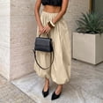 thumbnail image 4 of Womens Elastic High Waist Wide Leg Barrel Pants Flowy Baggy Balloon Trousers Summer Beach Pants Vacation Outfits, 4 of 9