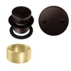 Westbrass D93K-12 Universal Fine or Coarse Thread Replacement Bathtub Tip-Toe Drain Plug with 2-Hole Faceplate, Oil Rubbed Bronze