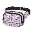 thumbnail image 2 of Disketp Violets Flowers Riñonera de Doble Capa, Bolsa de Cintura Ajustable para Viajes, Correr y Senderismo, Riñonera Ligera para Hombre y Mujer, 2 of 9