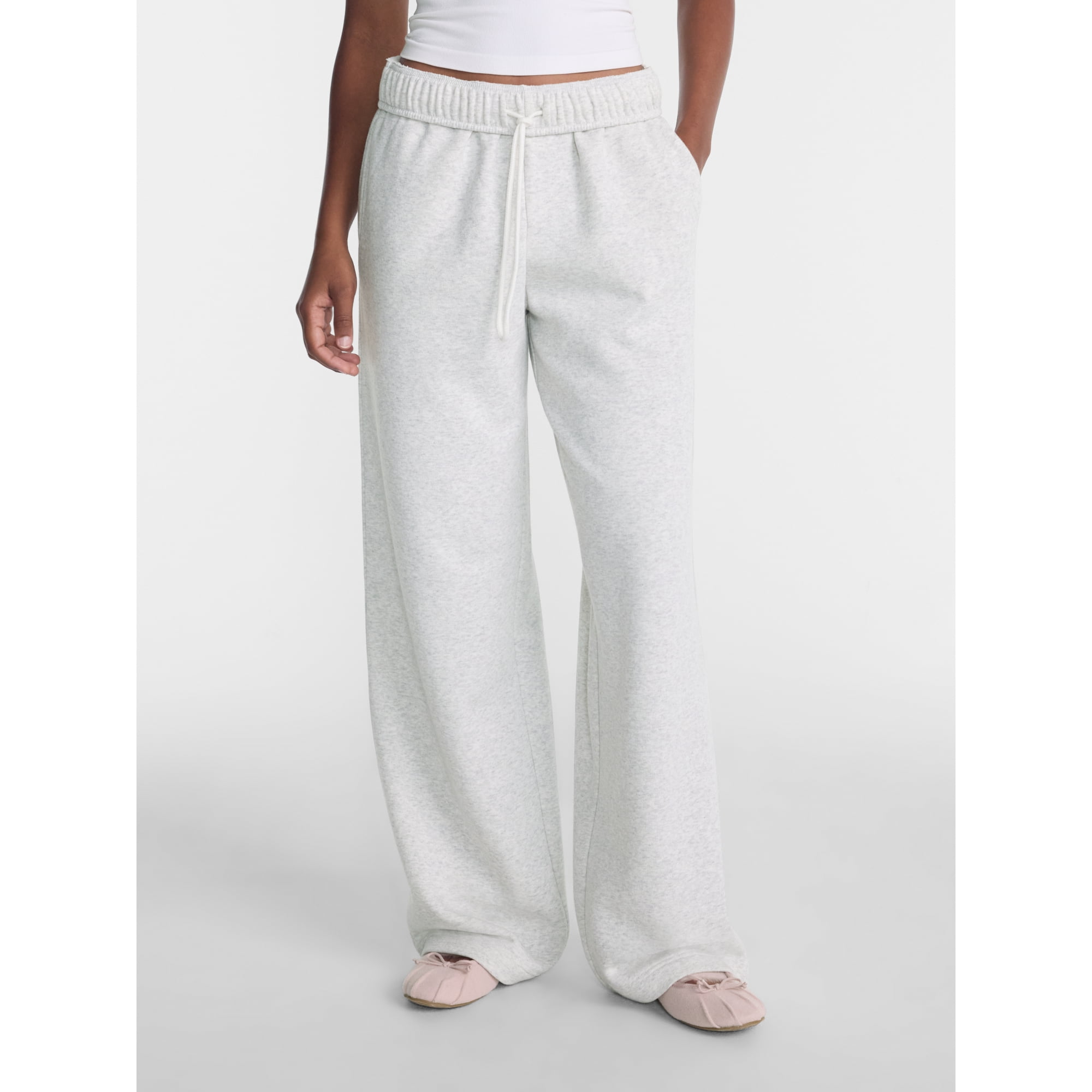 No Boundaries Wide Leg Fleece Pants, 28", 30", 32" Inseams, Women's & Women's Plus XXS-4X