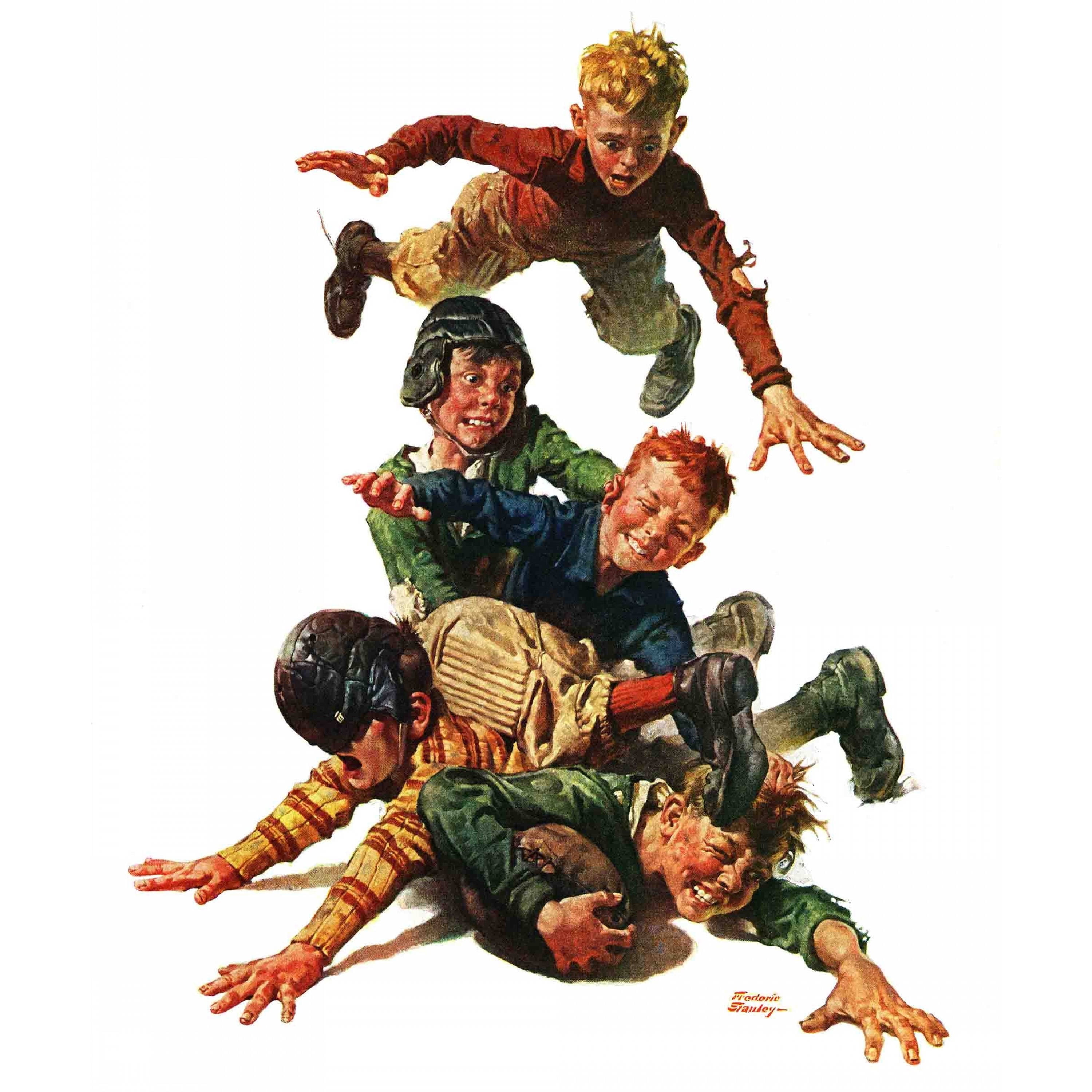 Marmont Hill Tackle by Frederic Stanley Painting Print on Canvas