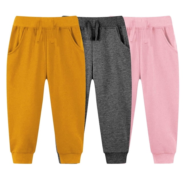 Odeerbi 2-7 Años Para Niños Niñas 3 Pcs Traedor de Chándal Sports Athletic Sports Jogger Pantalones de Verano Color Sólido