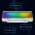 thumbnail image 3 of Disipador de calor M.2 Nvme 5V 3PIN ARGB SSD Cooler AURA Sync para M.2 2280 (Blanco), 3 of 9
