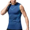 thumbnail image 5 of Yaoyar Compression Shirt Men Slimming Body Shaper Vest Crewneck Workout Shirts Tummy Control Undershirts, 5 of 6