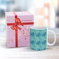 thumbnail image 2 of Blue White Mandala Sea Turtles Marine Animal on Turquoise White Ceramic Cup, 11 Oz Tea Mug, Coffee Mug, Milk Mug, Juice Ceramic Cup for Home Offices Cafe Party Mom Father Daughter Son, 2 of 5