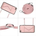thumbnail image 4 of Feishell for iPhone 7 / 8 / SE 2020 / SE 2022 Case Wallet RFID Blocking Card Slot Holder, Magnetic Flip Kickstand Folio Purse Case, PU Leather Handbag with Detachable Crossbody Strap, Pink, 4 of 10