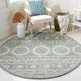 thumbnail image 3 of SAFAVIEH Blossom Roy Geometric Wool Area Rug, Light Grey/Ivory, 4' x 4' Round, 3 of 9