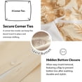 thumbnail image 5 of Simple&Opulence 100% Cotton Duvet Cover Set King Size, 3Pcs Rust Floral Botanical Printed Comforter Cover Set with Button Closure, Soft Breathable Bedding Set for All Seasons, 5 of 9