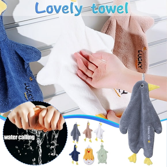 Fufafayo 6 Pcs Serviette Suspendue Absorbante, Serviette de Bain Super Douce à Séchage Rapide, Chiffon de Cuisine Épaissi pour Évier de Toilette Salon