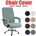 thumbnail image 1 of Elastic Office Lift Computer Chair Cover Modern Anti-dirty Boss Rotating Chair Seat Case Removable Thickened With Armrest CoverskhakiL He Qiyong unisex, 1 of 1